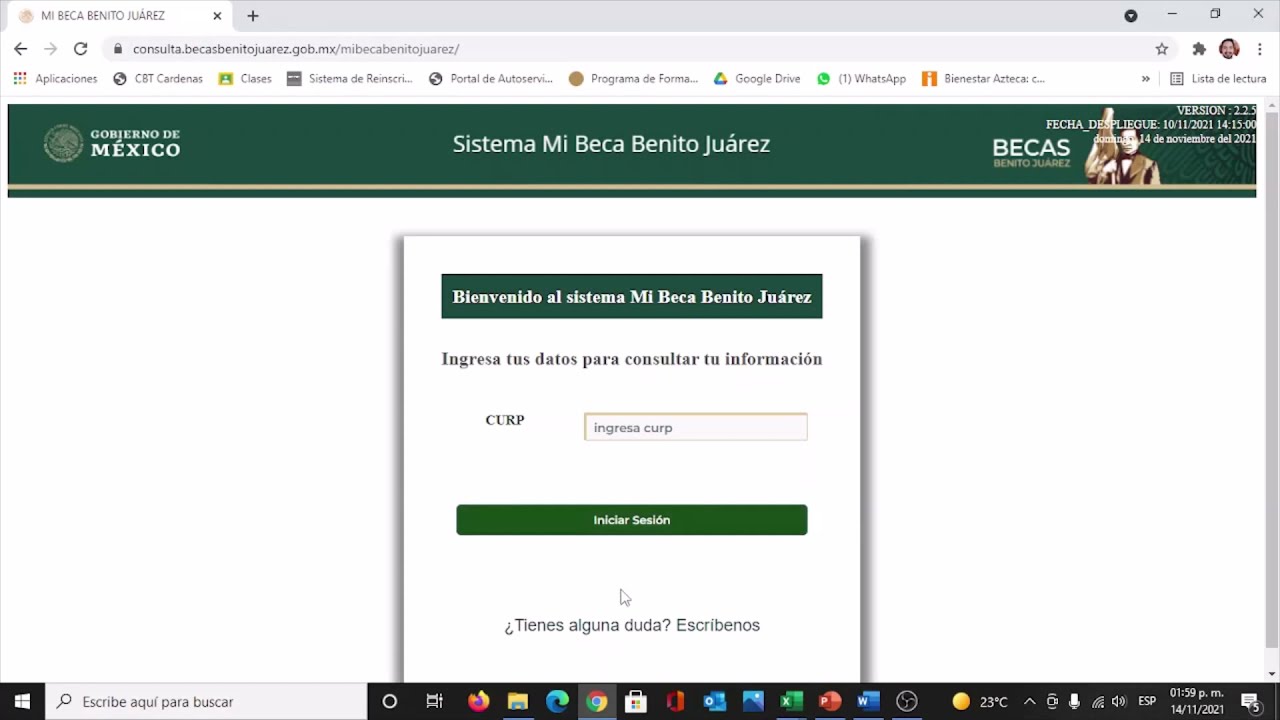 Corrección de datos para beca Benito Juárez