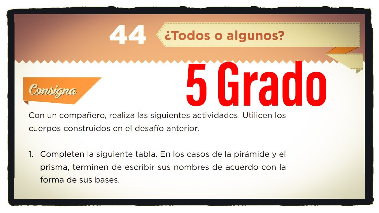 Encuentra las respuestas de la página 44 de Matemáticas de 5° grado