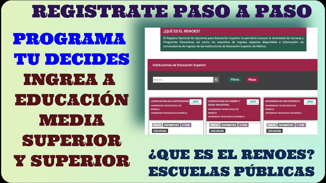 Opciones en educación media superior