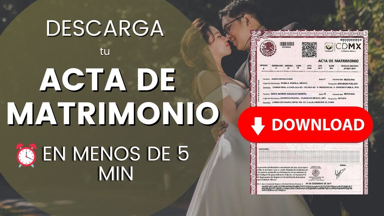 Acta de matrimonio en línea en Campeche