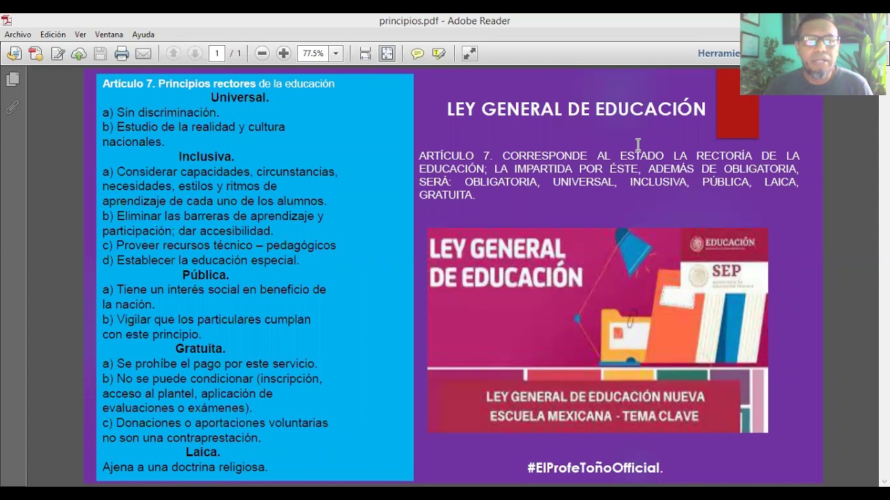 El artículo 7 de la ley educativa