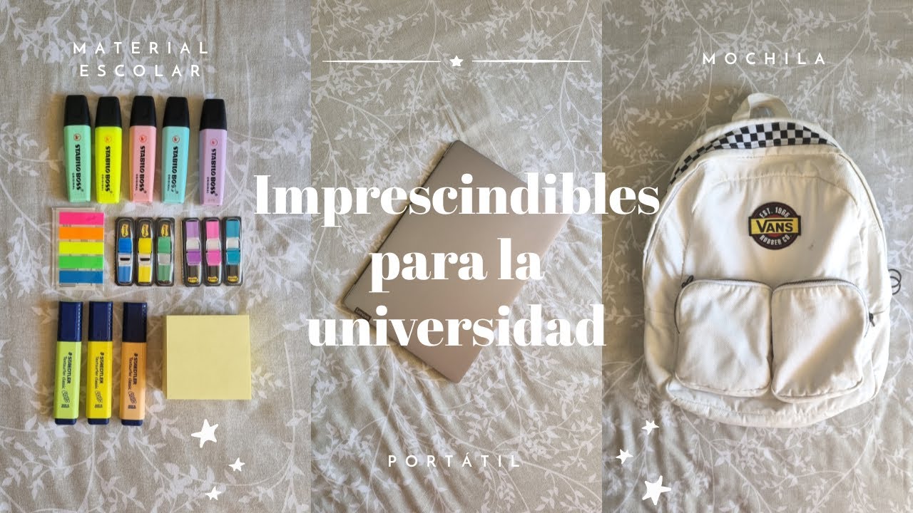 Imprescindibles útiles escolares para la universidad