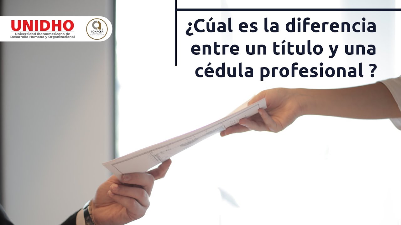 Título y cédula profesional: ¿Son iguales el título y la cédula profesional?