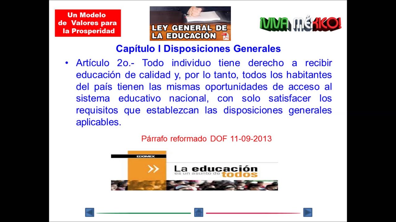 Artículo 2 de la Ley General de Educación