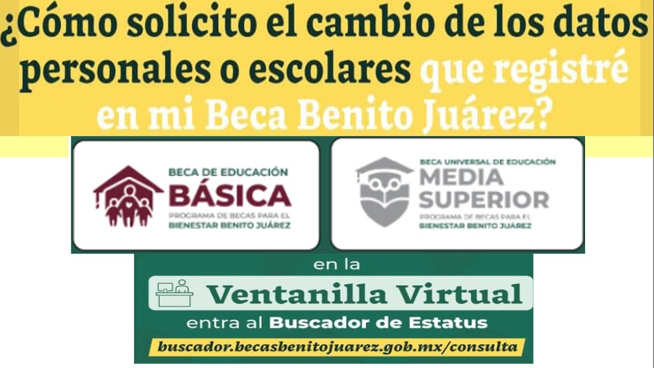Cambio de datos para Beca Benito Juárez