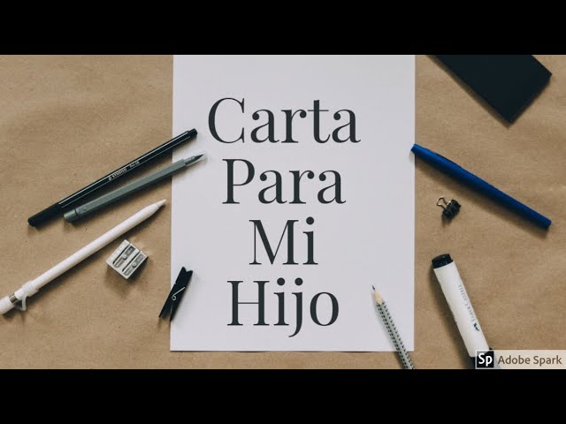 Carta a un hijo desinteresado en estudiar