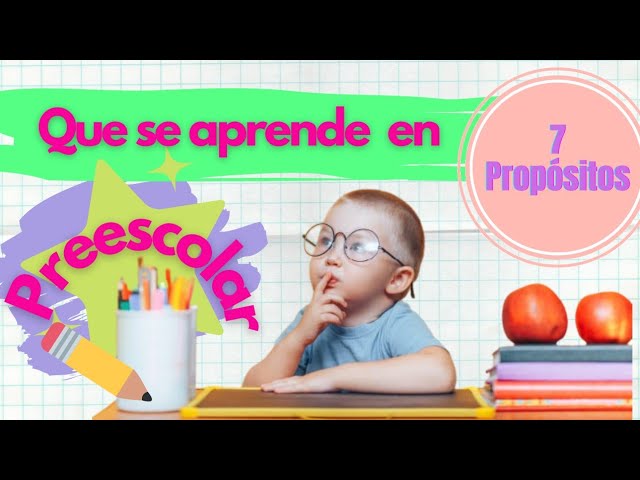 Propósitos esenciales en la educación preescolar