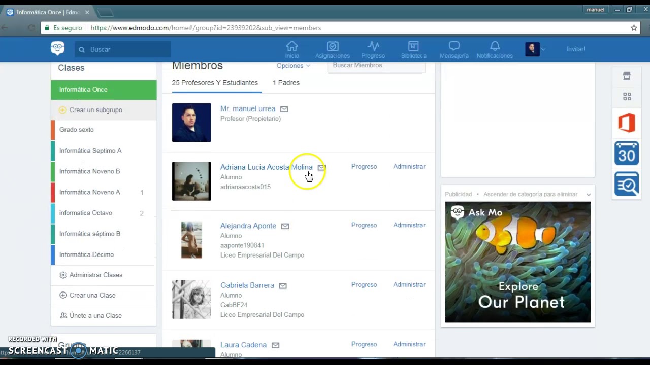 Cambiar de profesor a estudiante en Edmodo: guía