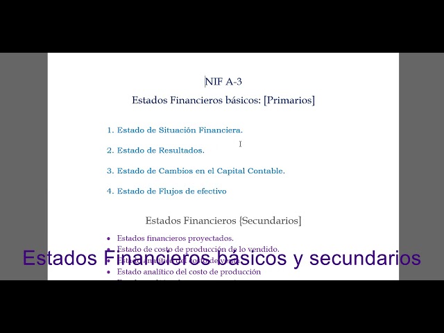 Estados financieros secundarios: ¿Qué son?