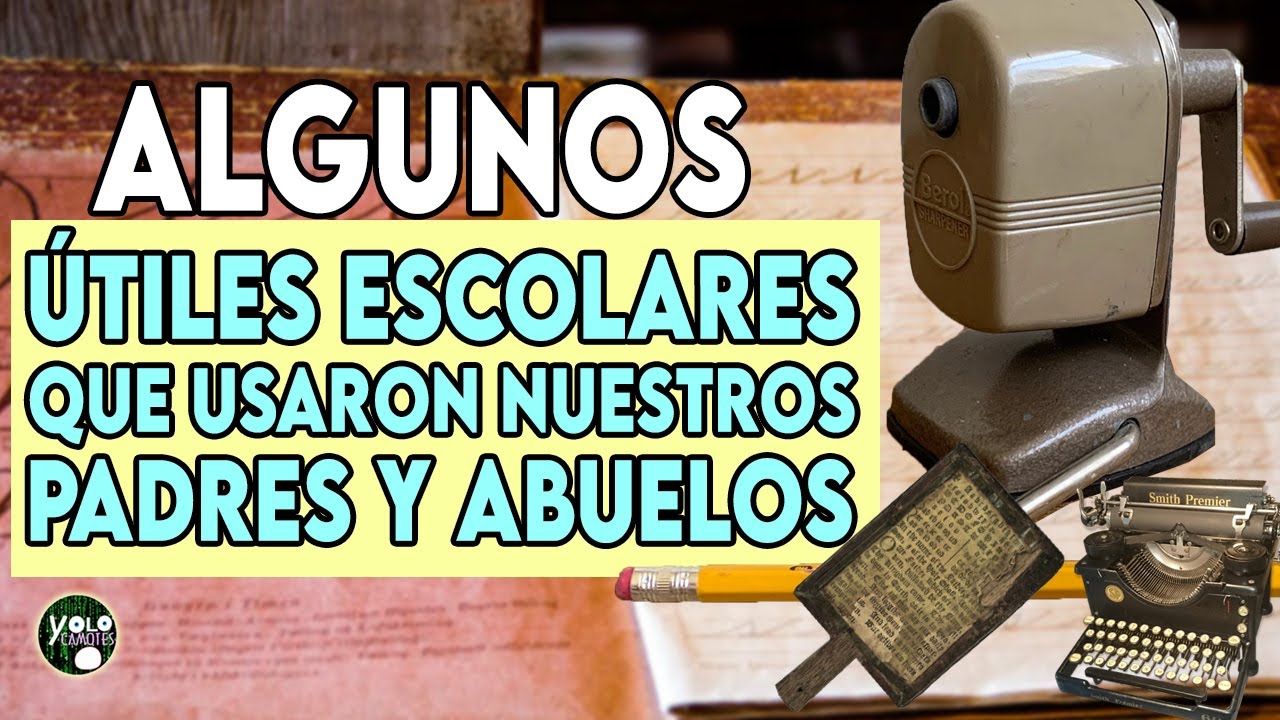 Útiles escolares de la década de los 70